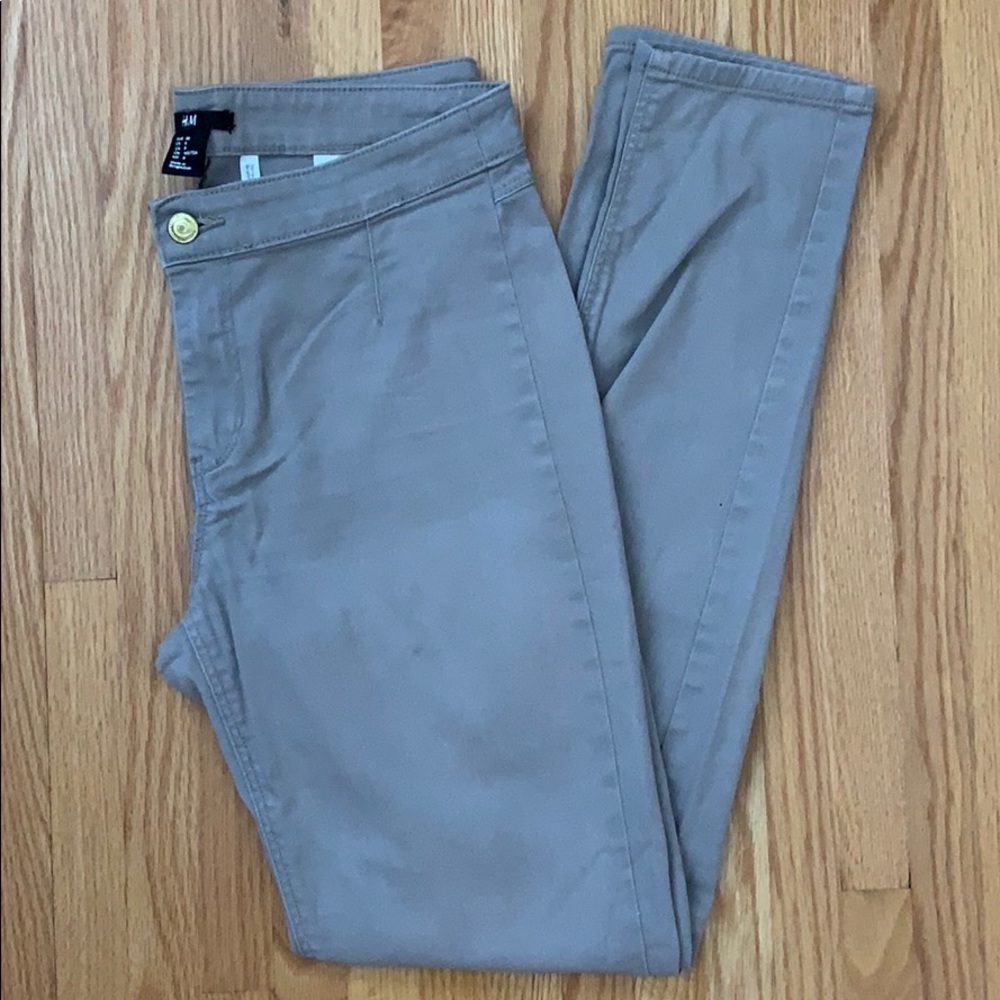 Taupe Cotton Pants (H&M, size 8) - Picture 1 of 4